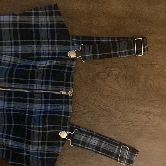 Plaid Zip-Up Mini Dress - Picture 3 of 3